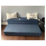 Foldable full size cushion bed 