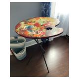 Artist painting palette table 
