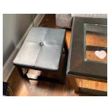 Black Coffee Table with 2 Stools