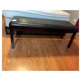 Black Leather Bench