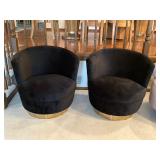 Black barrel chairs 