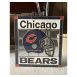 Chicago Bears Glass wall sign 