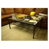 glass and metal coffee tables 