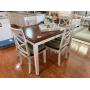 White/wood kitchen table with 4 chairs 