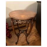 Carved Wood end Table 