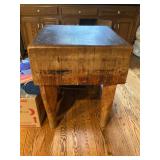 Wood Butcher Block Table 