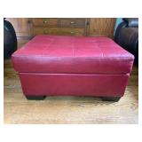leather ottoman 