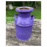 outdoor vintage milk can 