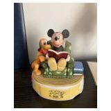 Mickey Mouse and Pluto Reading Figurine 