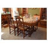 Vintage dining room table with 4 chairs