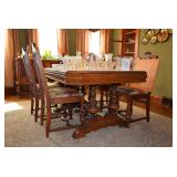 Vintage dining room table with 4 chairs