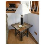 end table and lamp