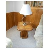 end table and lamp