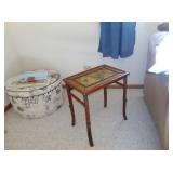 ottoman and side table 