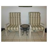 patio chairs and patio table