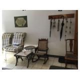 patio chairs and rocking chair