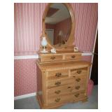 dresser with mirror
