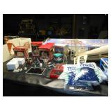 christmas village and model planes 