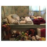 pillows linens and stuffed animals