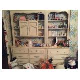 dresser with drawers and shelves