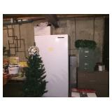 christmas tree and refrigerator 