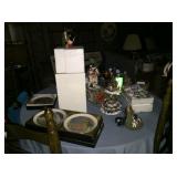 collectible plates and christmas decor