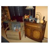 arm chair and cabinet