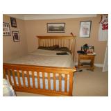 headbaord mattress and night stand