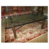 cpffee table and rug