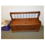 wood storage bench 
