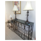 hall tables and lamps 