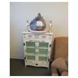 white painted cabinet 