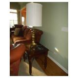 end table and lamp