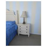nightstand and lamp