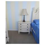 nightstand and lamp