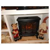 fireplace and christmas decor 