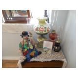 kerosene lamp and clown