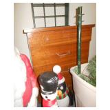 dresser and christmas items