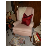 arm chair and throw pillow