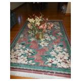 rug and flowers 