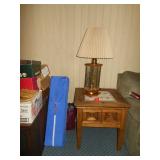 side table and lamp 