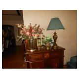 server lamp and plant 