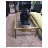 Metal and glass table