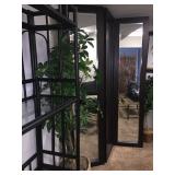 Leather and mirror screen