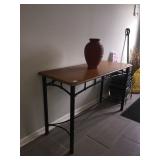 metal and wood conul table