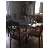 Metal and glass table