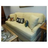 freshly reupholstered sofa 