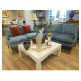 coffee table and vintage sofas