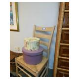 wicker and wood chair 