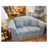 blue love seat 
